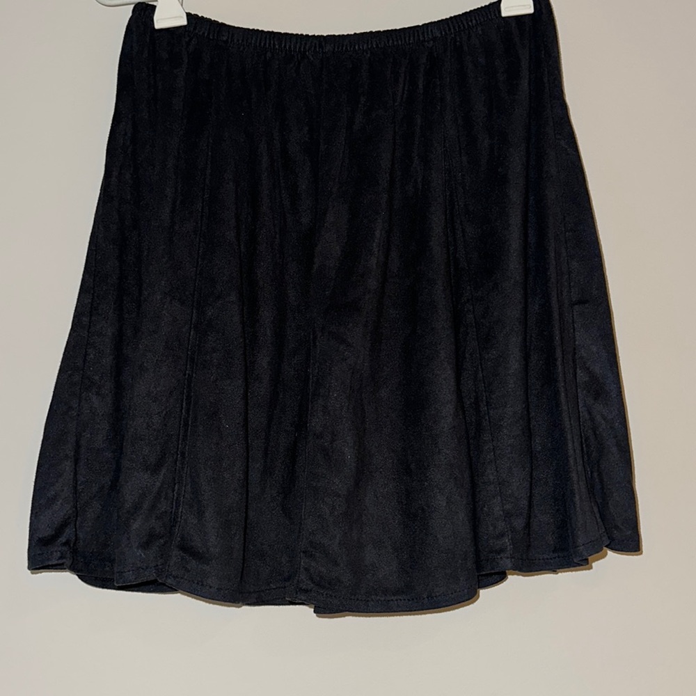 Brandy Melville Black Suede Mini Skirt
